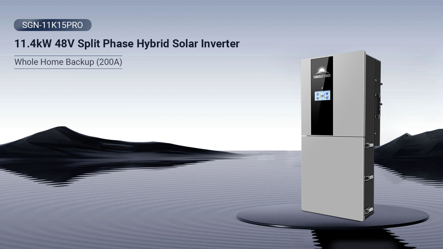 11.4kW 48V Split Phase Hybrid Solar Inverter | Whole Home Backup (200A)