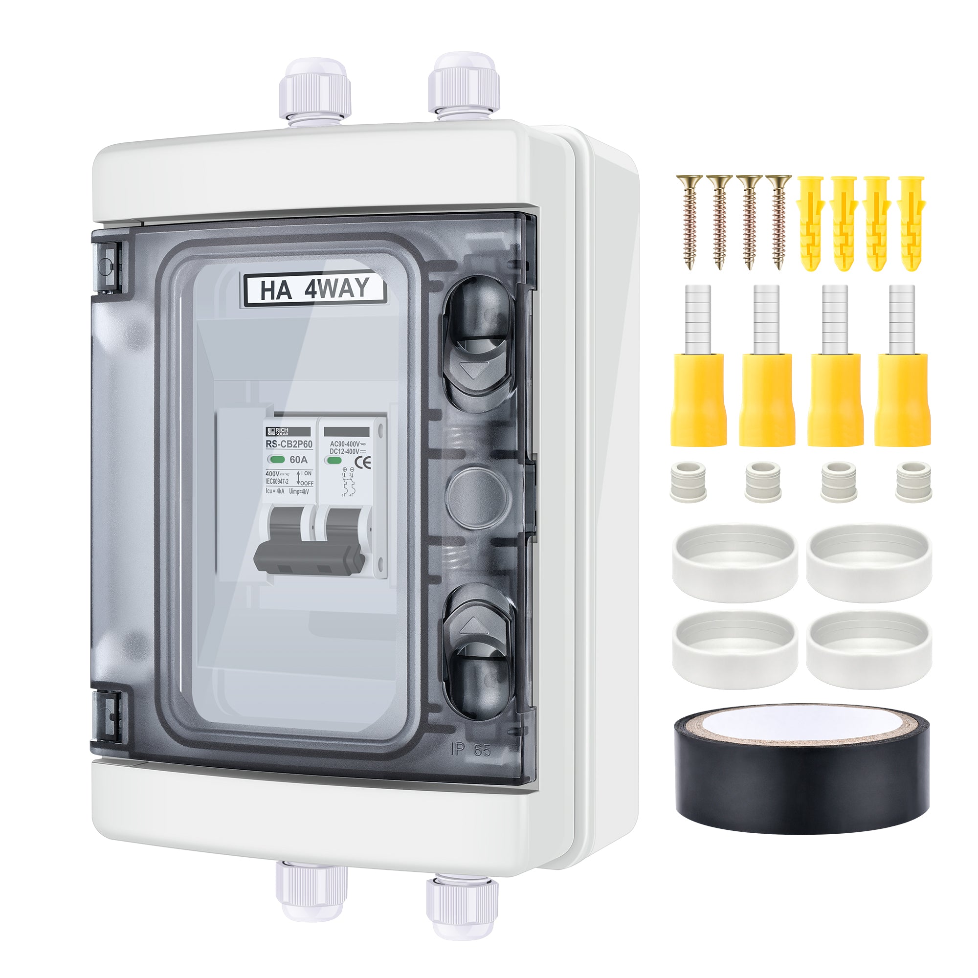 Rich Solar RS-CB2P60 60A 2 pole outdoor circuit breaker box