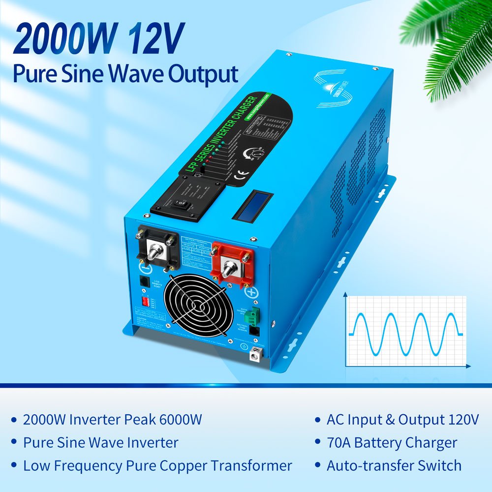 Low Frequency Inverter 2000W-DC12V (single phase) AC input 120V AC output 120V