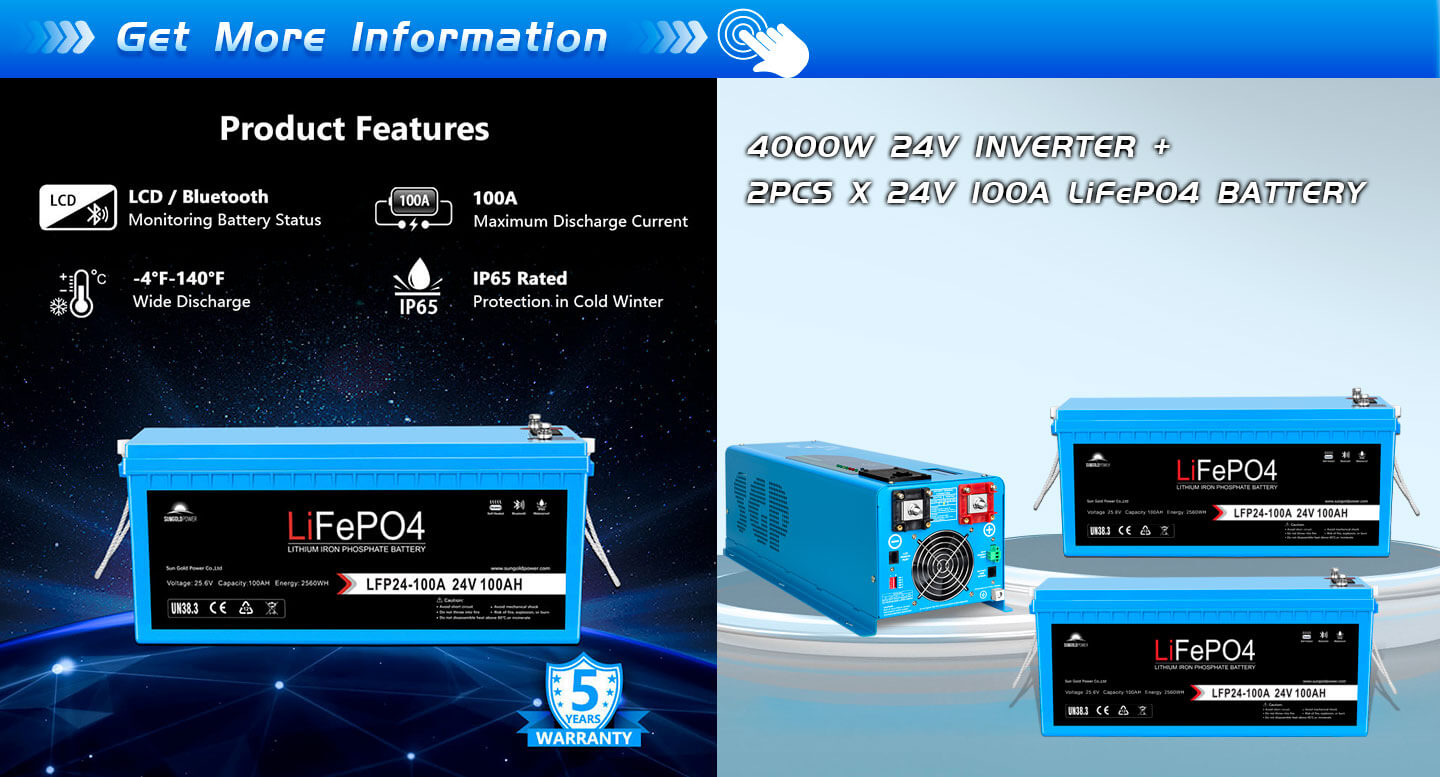 Low Frequency Inverter 4000W-DC24V (single phase) AC input 120V AC output 120V