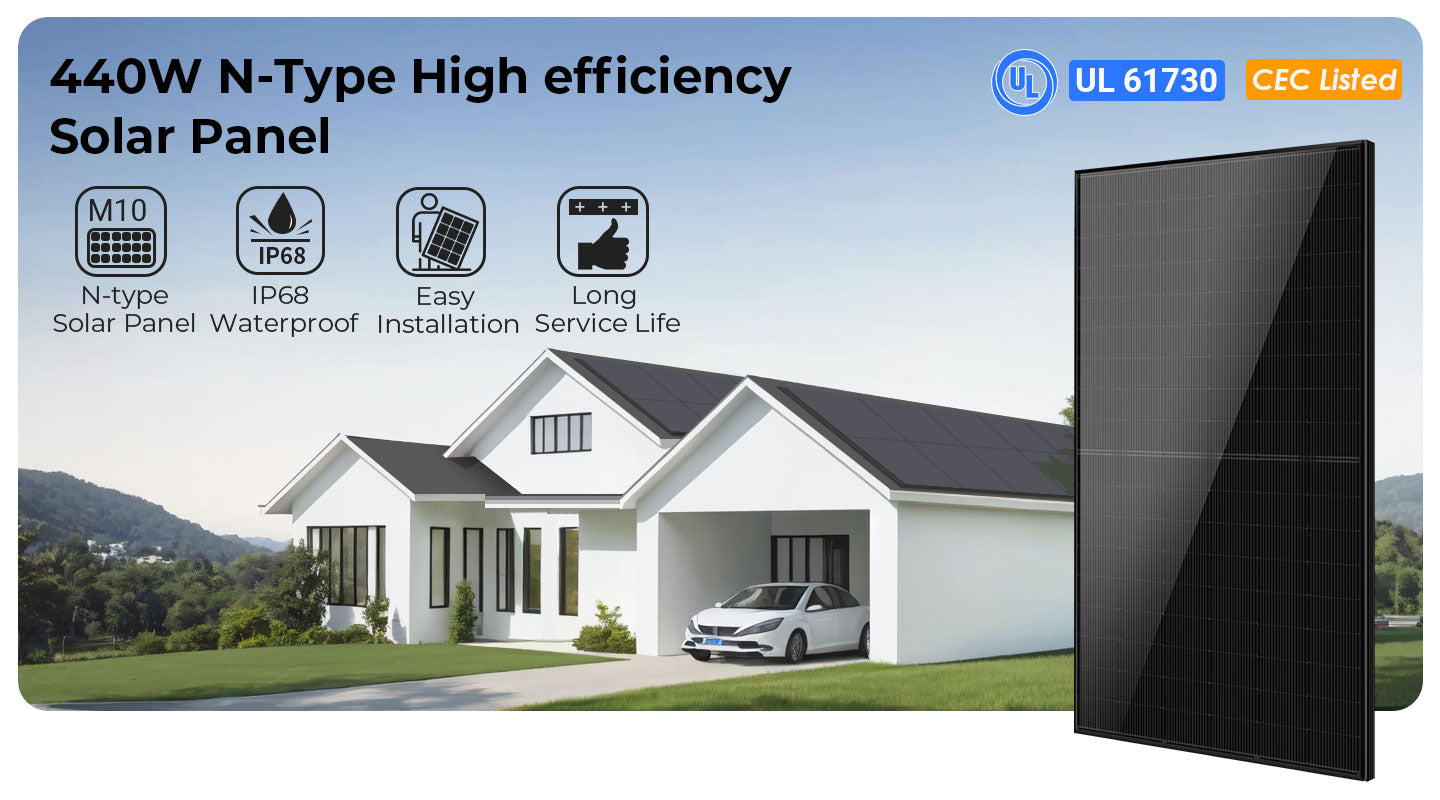 440W Mono Black N-Type Solar Panel