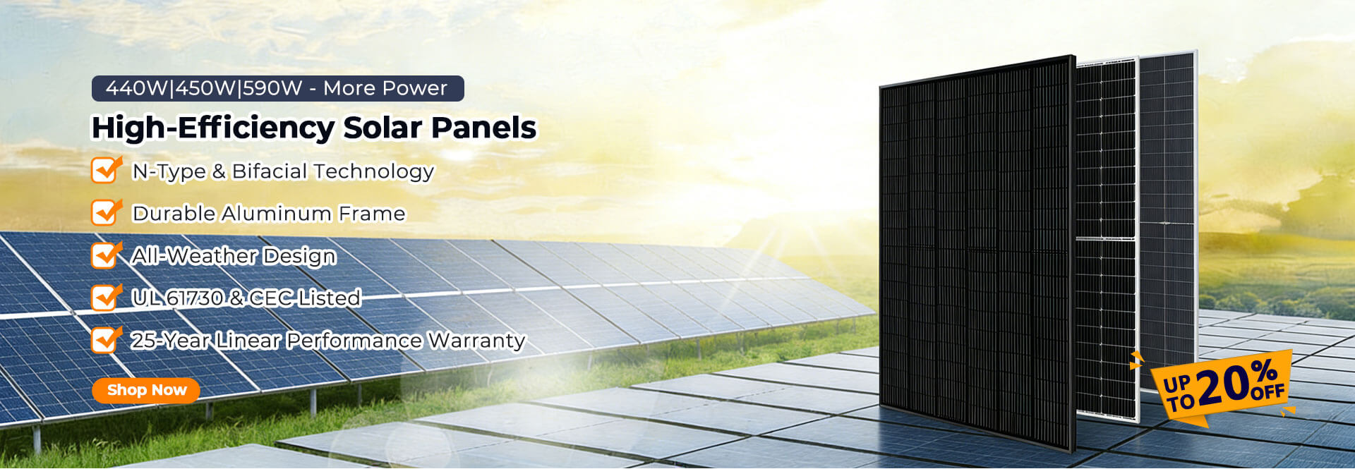 450 Watt Monocrystalline Solar Panel