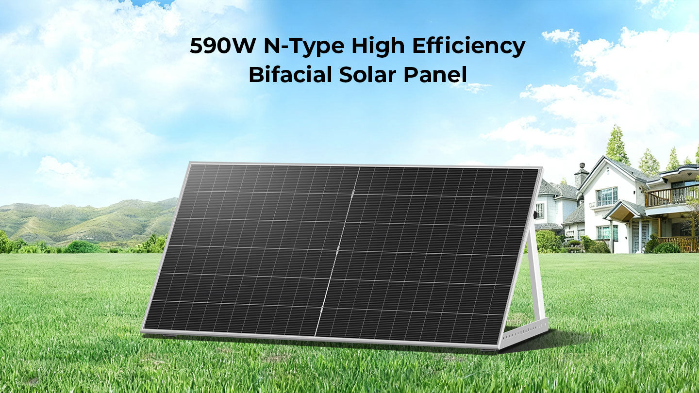 590 Watt Bifacial N-Type Monocrystalline Solar Panel