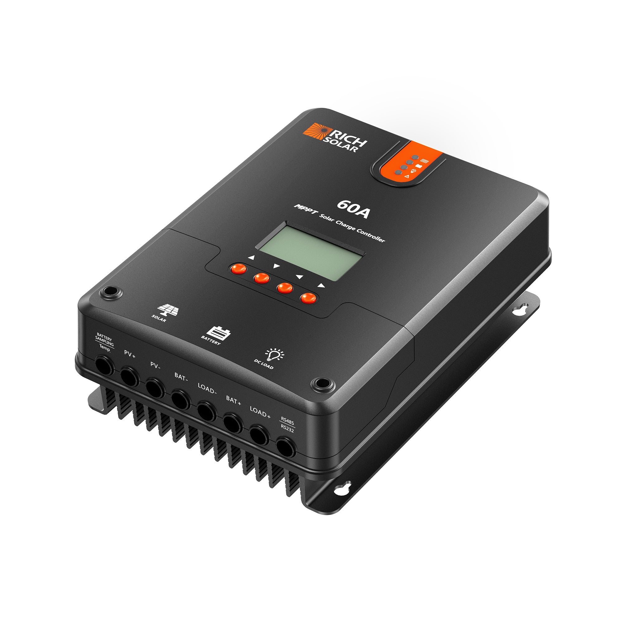 Rich Solar RS-MPPT60 60 Amp MPPT solar charge controller for RV, van, cabin, marine, and off-grid solar battery systems