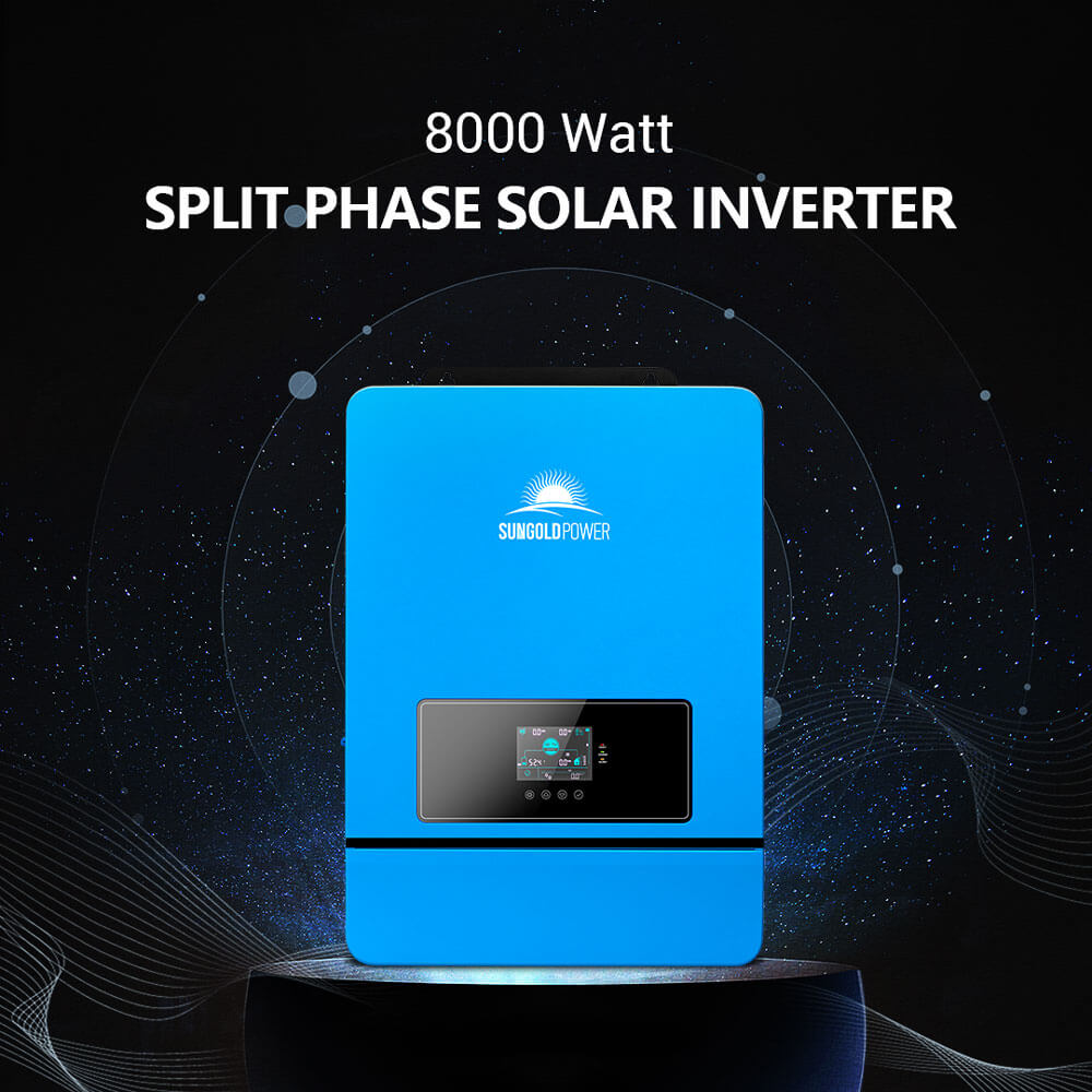 Complete off Grid Solar Kit 8000W 48V 120V/240V output 10.24KWH Lithium Battery 5400 Watt Solar Panel SGK-8MAX