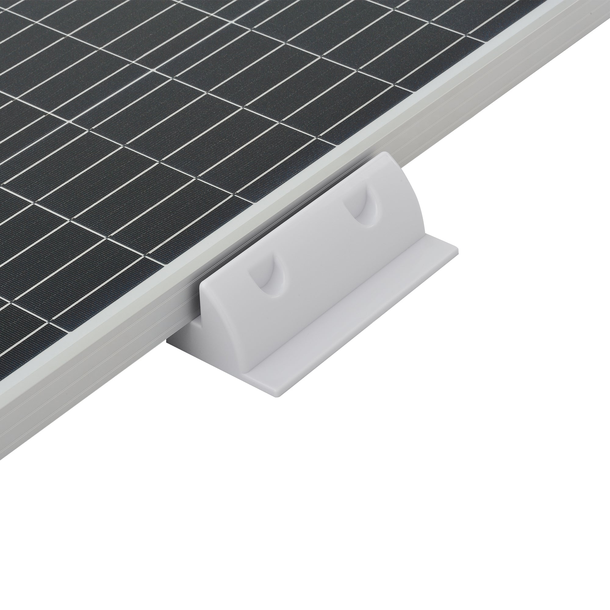 Rich Solar corner bracket mount white color variant detail