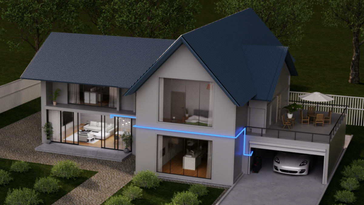 Jackery Smart Transfer Switch connected to selected home circuits