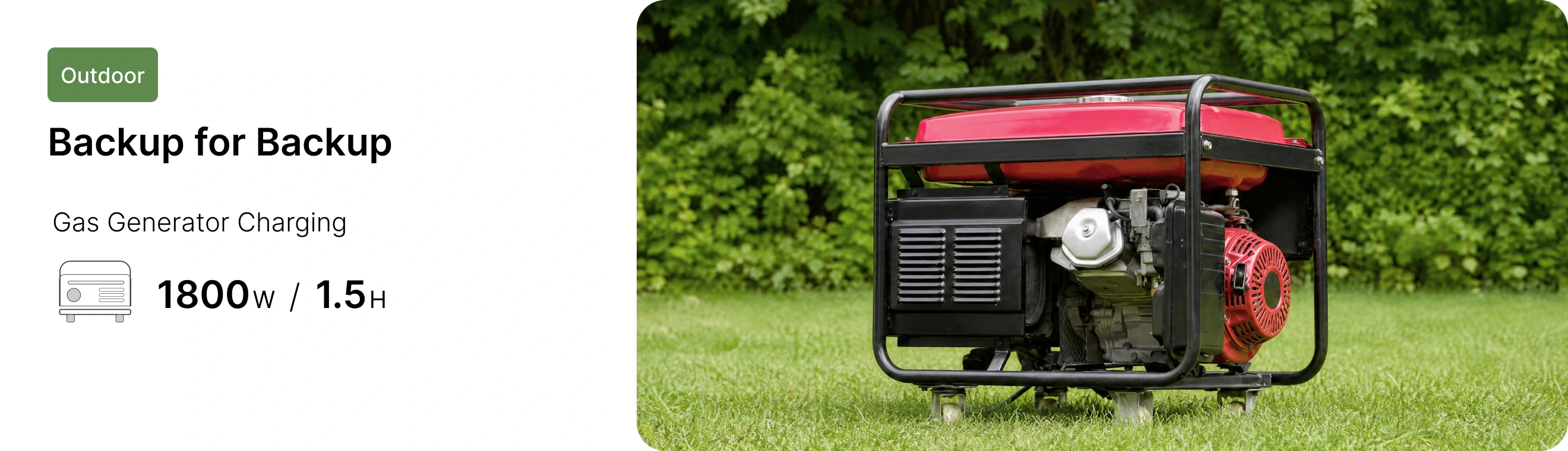 Generator charging example for Jackery HomePower 2000 Plus v2