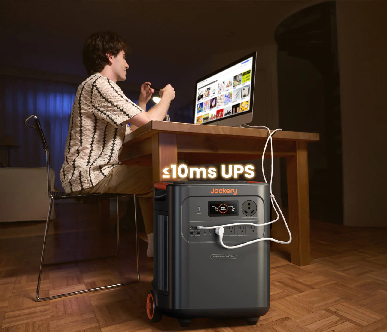 Jackery HomePower 3600 Plus UPS backup for computer and home office power