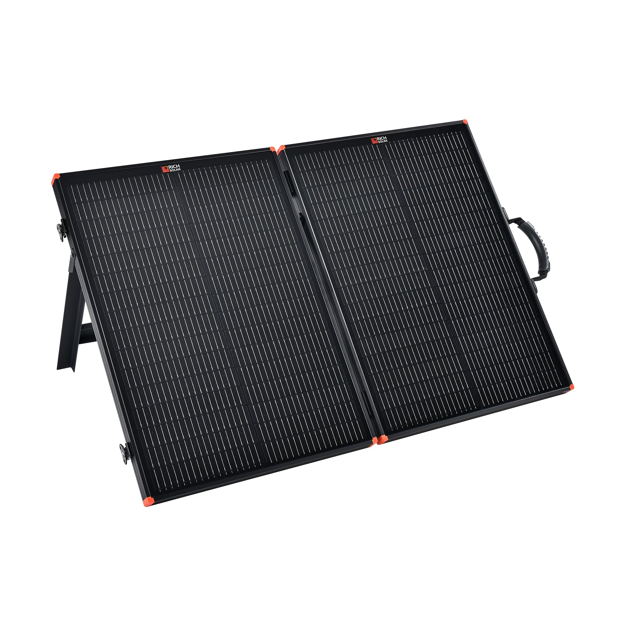 Rich Solar MEGA 100 Briefcase Charging Kit panel and controller side view