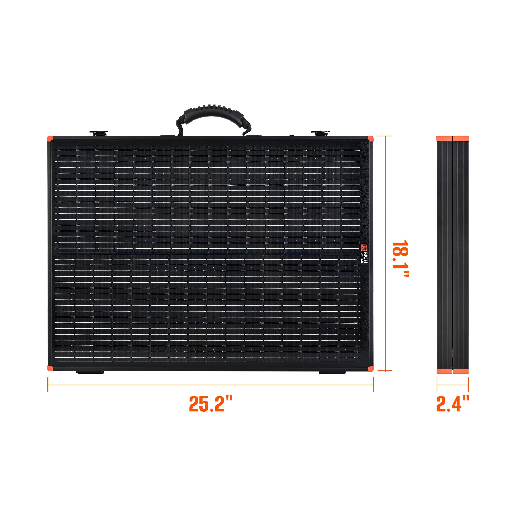 Rich Solar MEGA 100 Briefcase Charging Kit panel open deployed kickstand