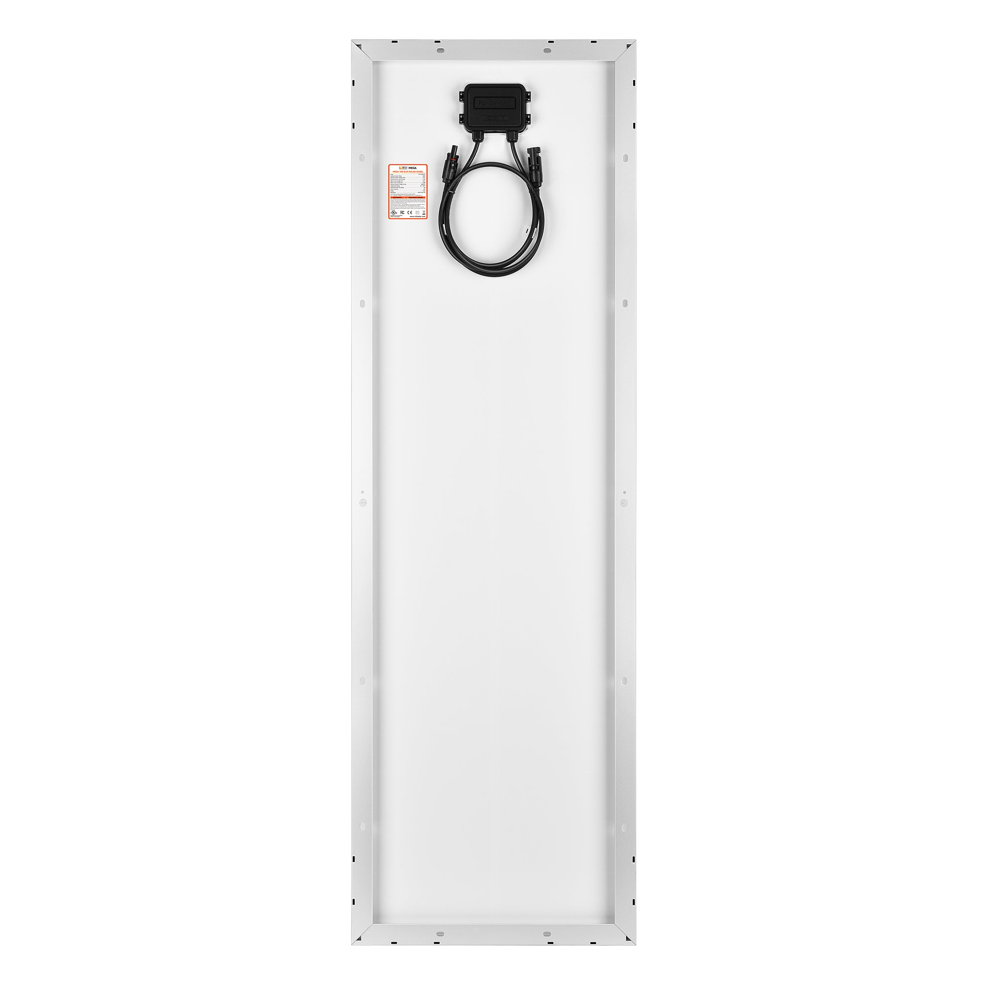 Rich Solar MEGA 100 SLIM frame corner and pre-drilled mounting hole detail