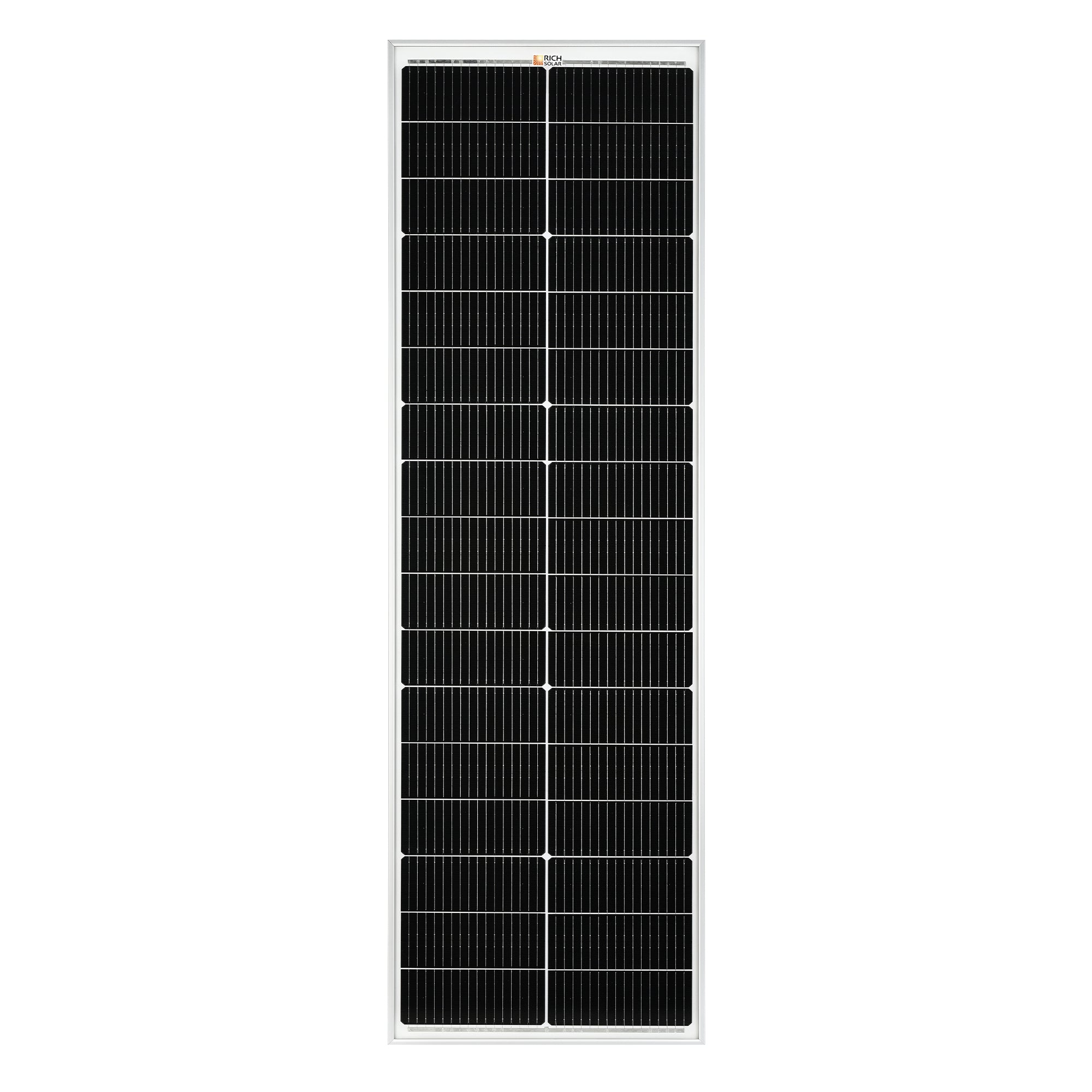 Rich Solar MEGA 100 SLIM junction box and IP67 MC4 connector detail