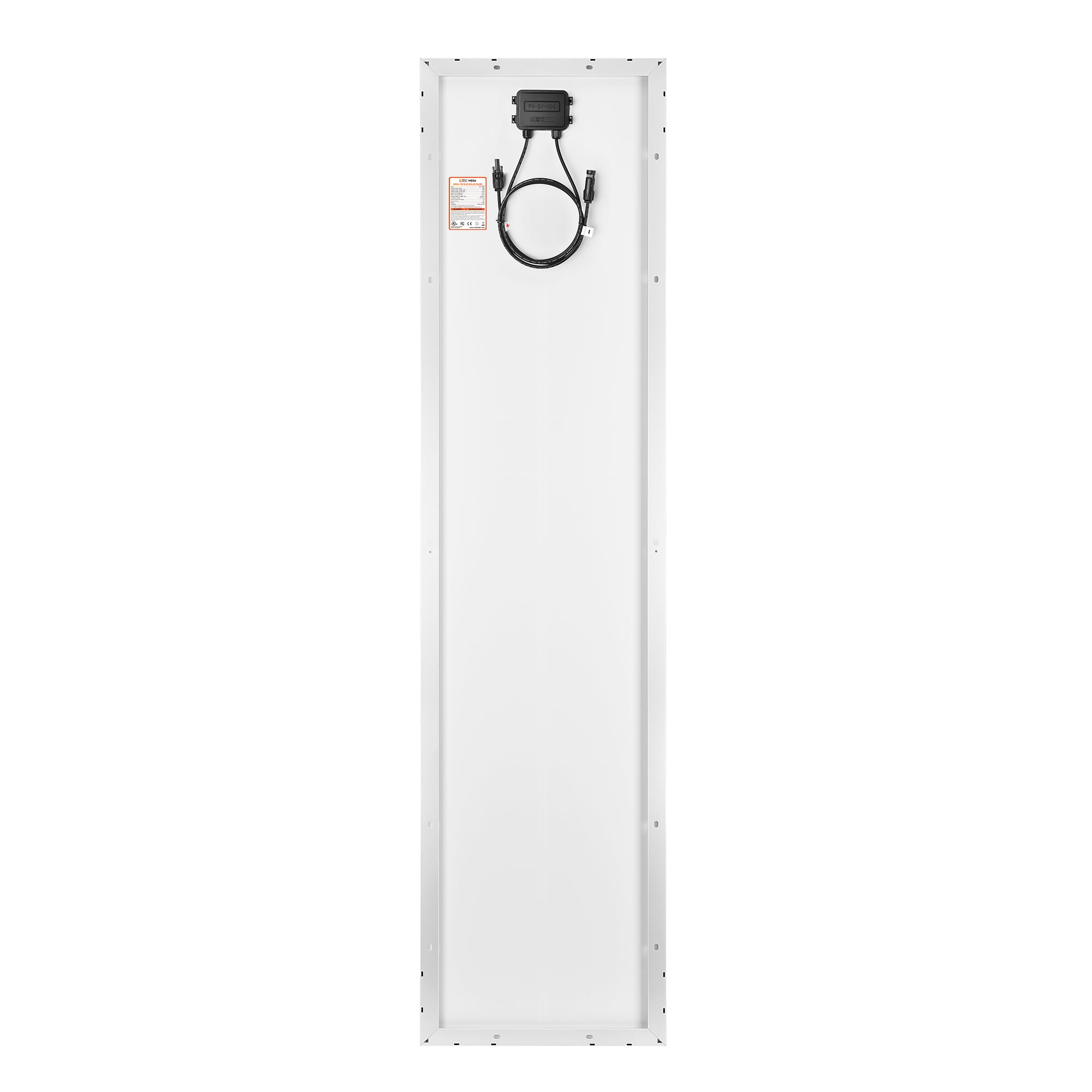 Rich Solar MEGA 130 SLIM frame corner and mounting hole detail