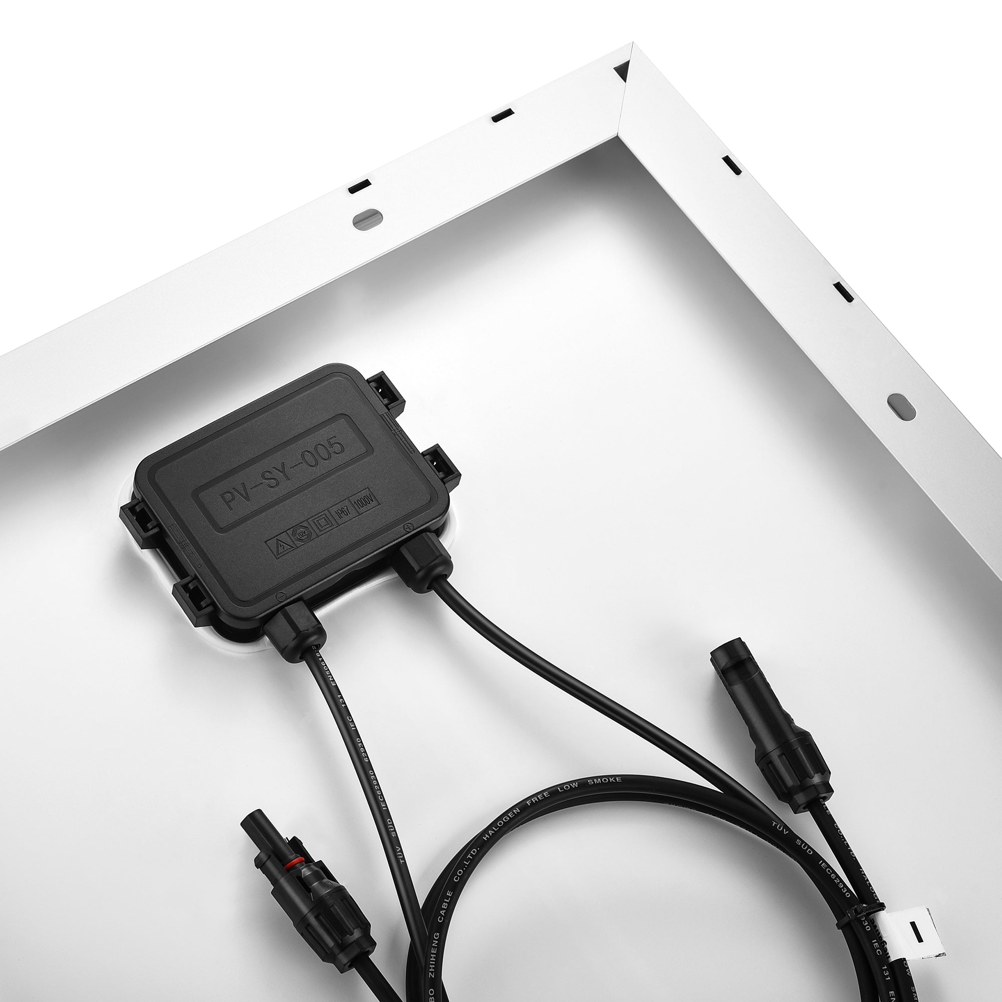 Rich Solar MEGA 130 SLIM anodized aluminum frame detail