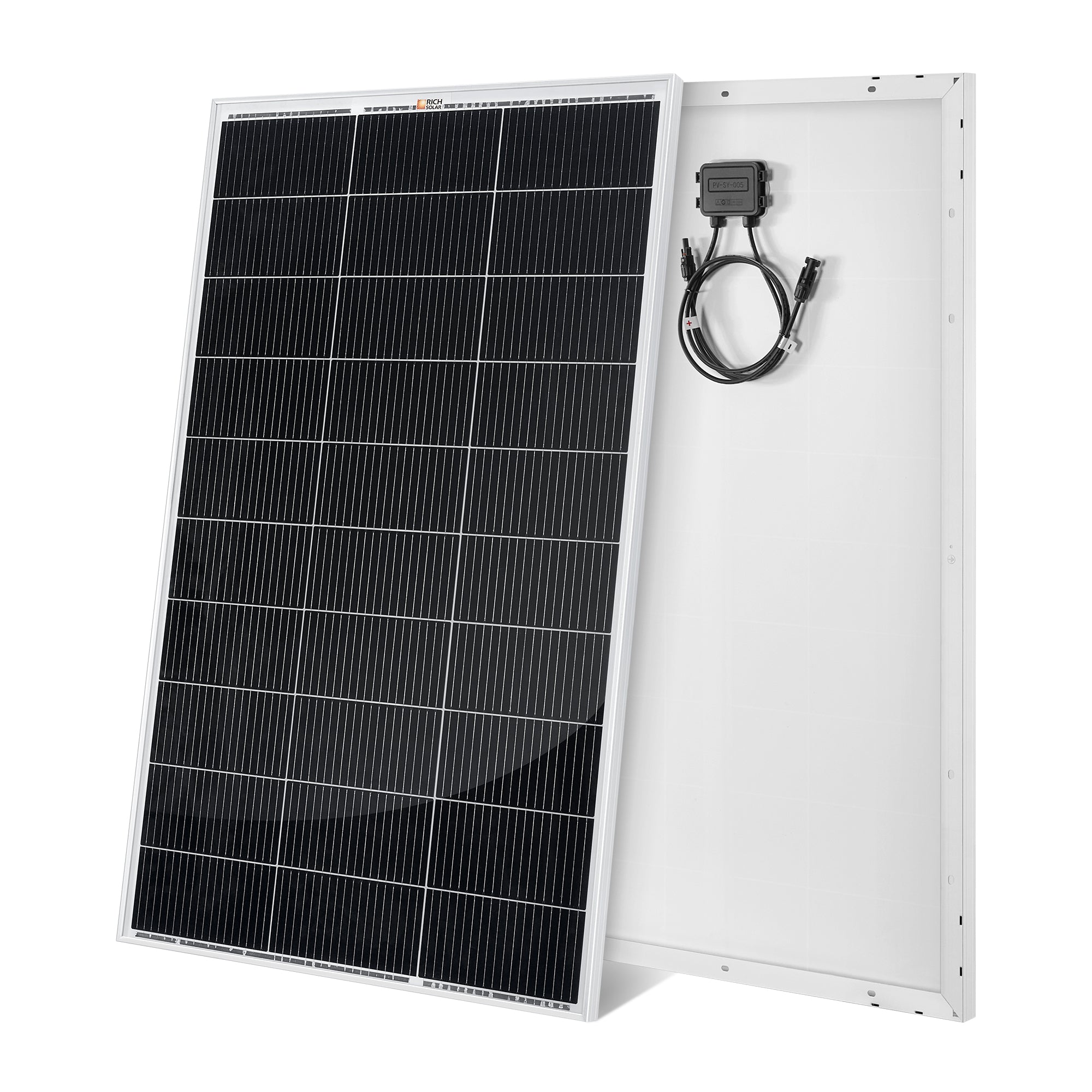 Rich Solar MEGA 150 solar panel side profile view