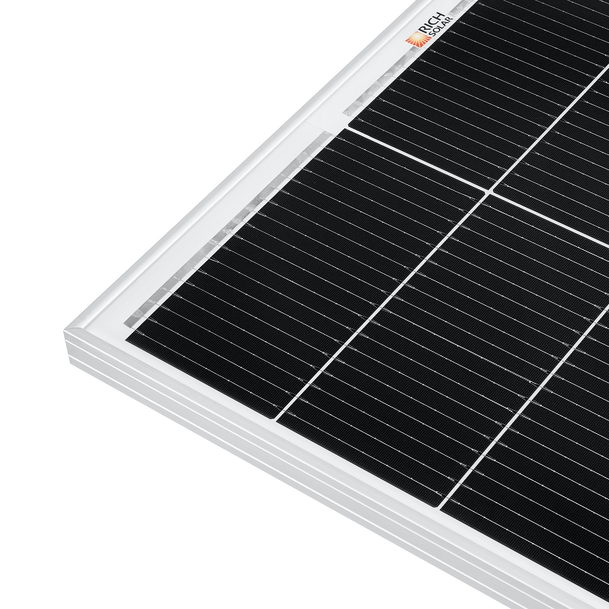 Rich Solar MEGA 150 junction box and MC4 connector detail