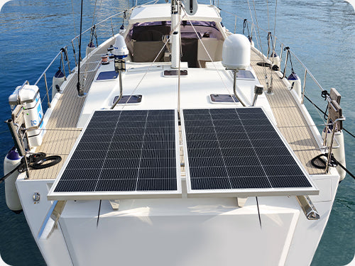MEGA 200 solar panel on boat marine install