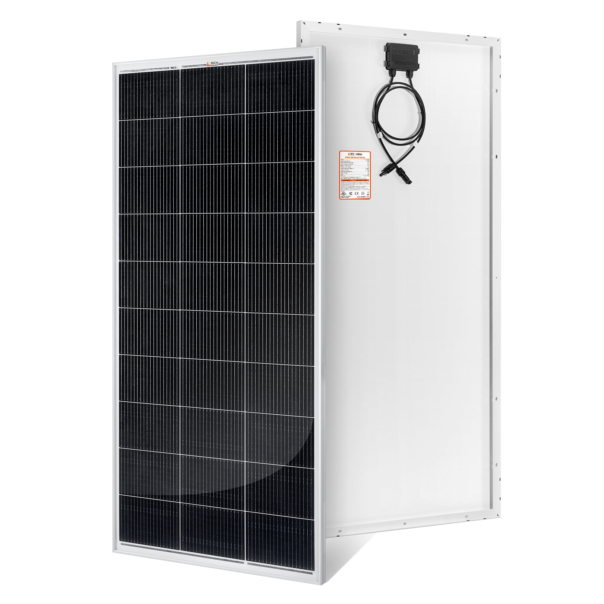 Rich Solar MEGA 200 200W 12V solar panel front view