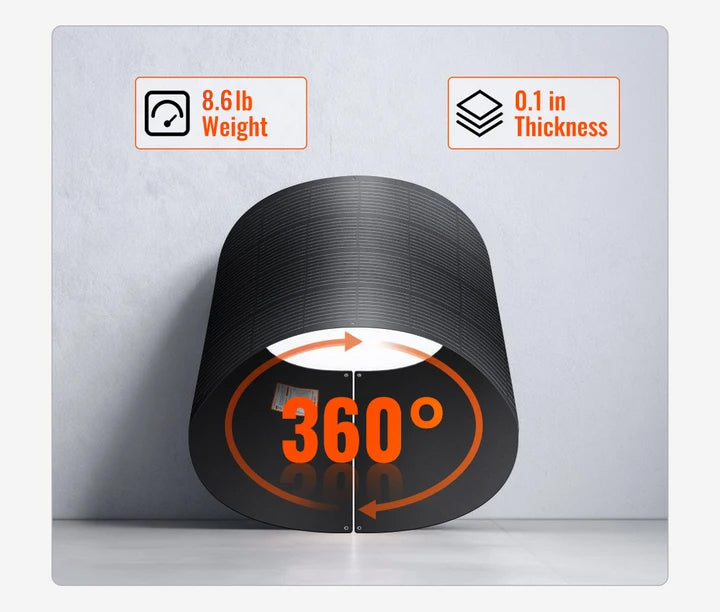 Rich Solar MEGA 200 PRO FLEX bending to conform to curved surface
