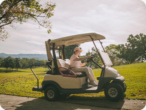 MEGA 200 PRO FLEX on golf cart