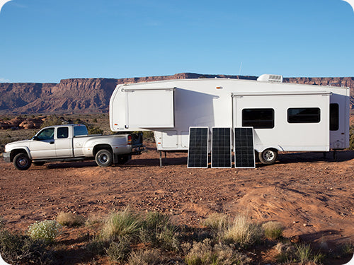 MEGA 250 PRO solar panel on RV roof