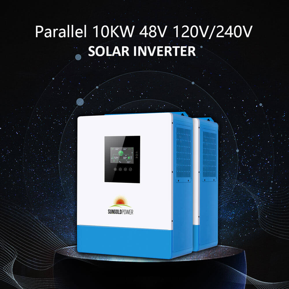 Off Grid Solar Kit 10000W 48VDC 120V/240V LifePO4 20.48KWH Lithium Battery 12 X 450 Watts Solar Panels SGR- 10K2M