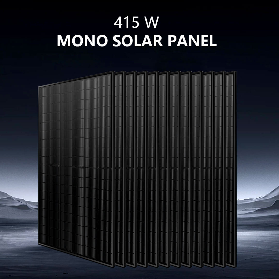 Off Grid Solar Kit 10000W 48VDC 120VAC/240V 20.48KWH Powerwall Lithium Battery 12 X 415 Watts Solar Panels SGM-10M2T