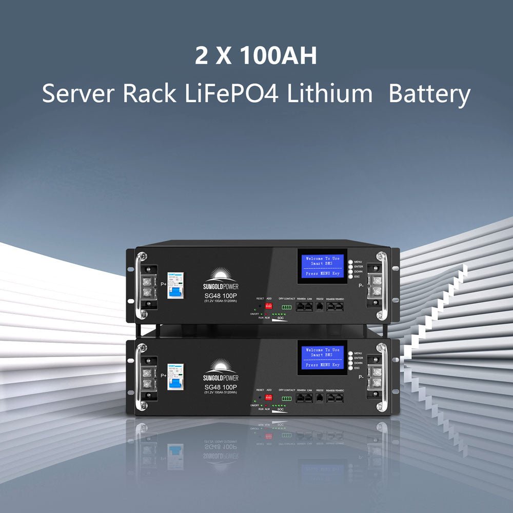Off-Grid Solar Kit 5000W 48VDC 120V LiFePO4 10.24KWH Lithium Battery 6 X 415 Watts Solar Panels SGR- 5KE