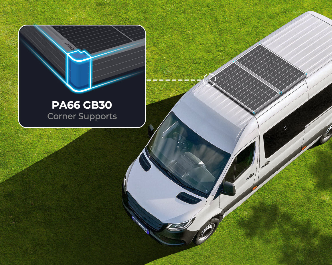 Renogy N-Type solar panel reinforced corner support