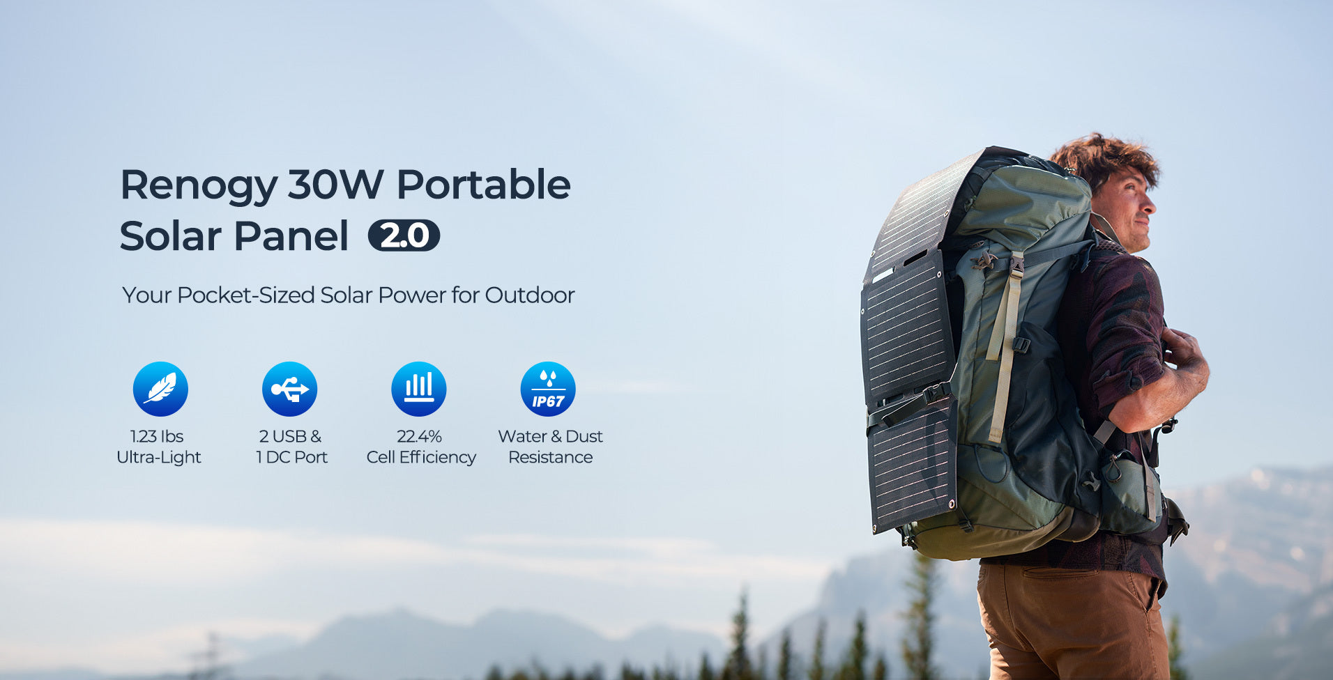 Renogy E.Flex 30W portable solar panel product feature overview