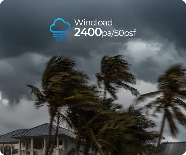 Renogy 320W panel 2400 Pa wind load rating