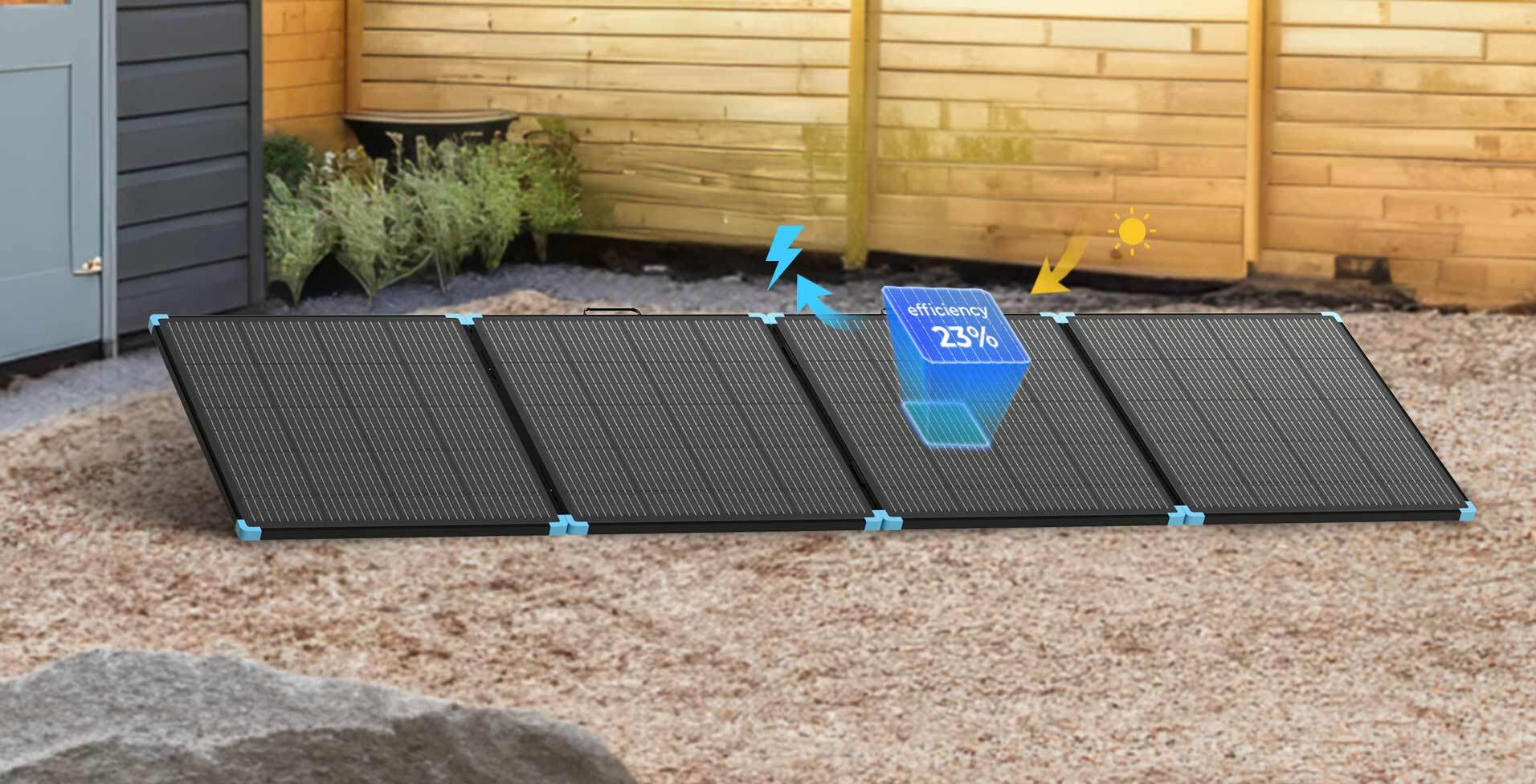 Renogy 400W portable solar suitcase cell efficiency feature