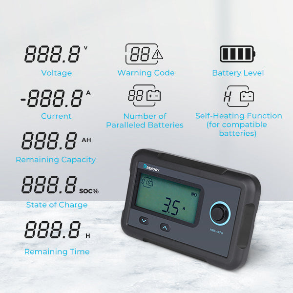 Renogy smart lithium monitoring data