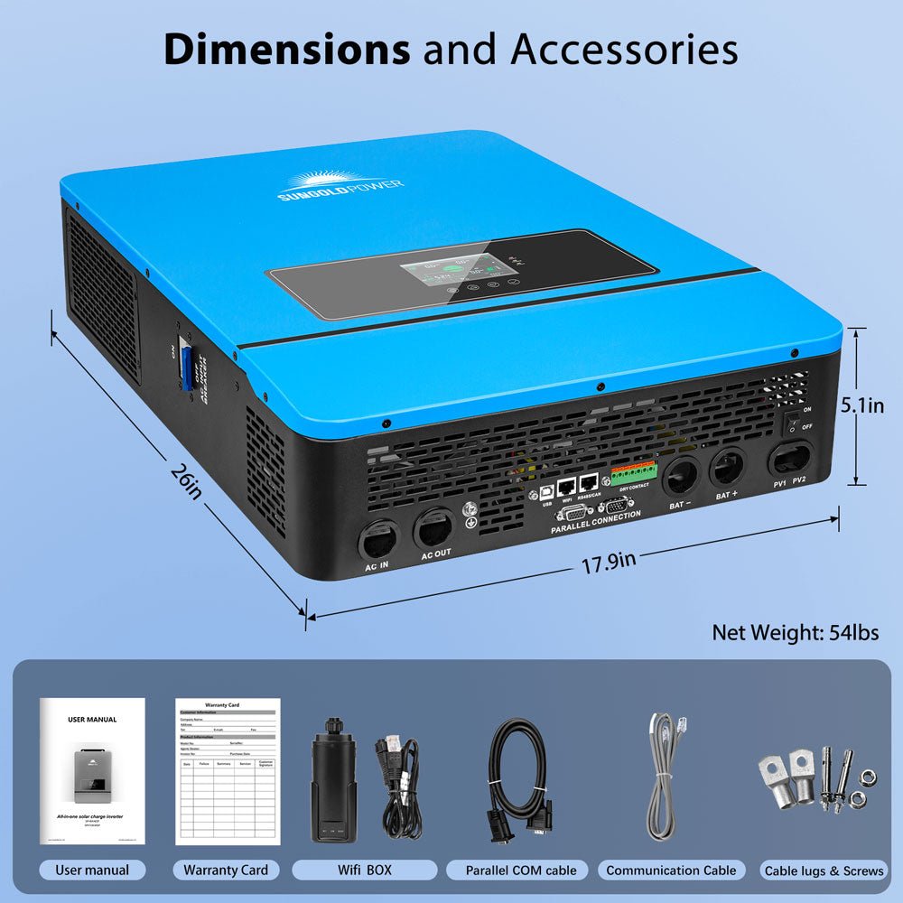 10KW 48V Split Phase Solar Inverter AC input 120V/240V AC output 120V/240V