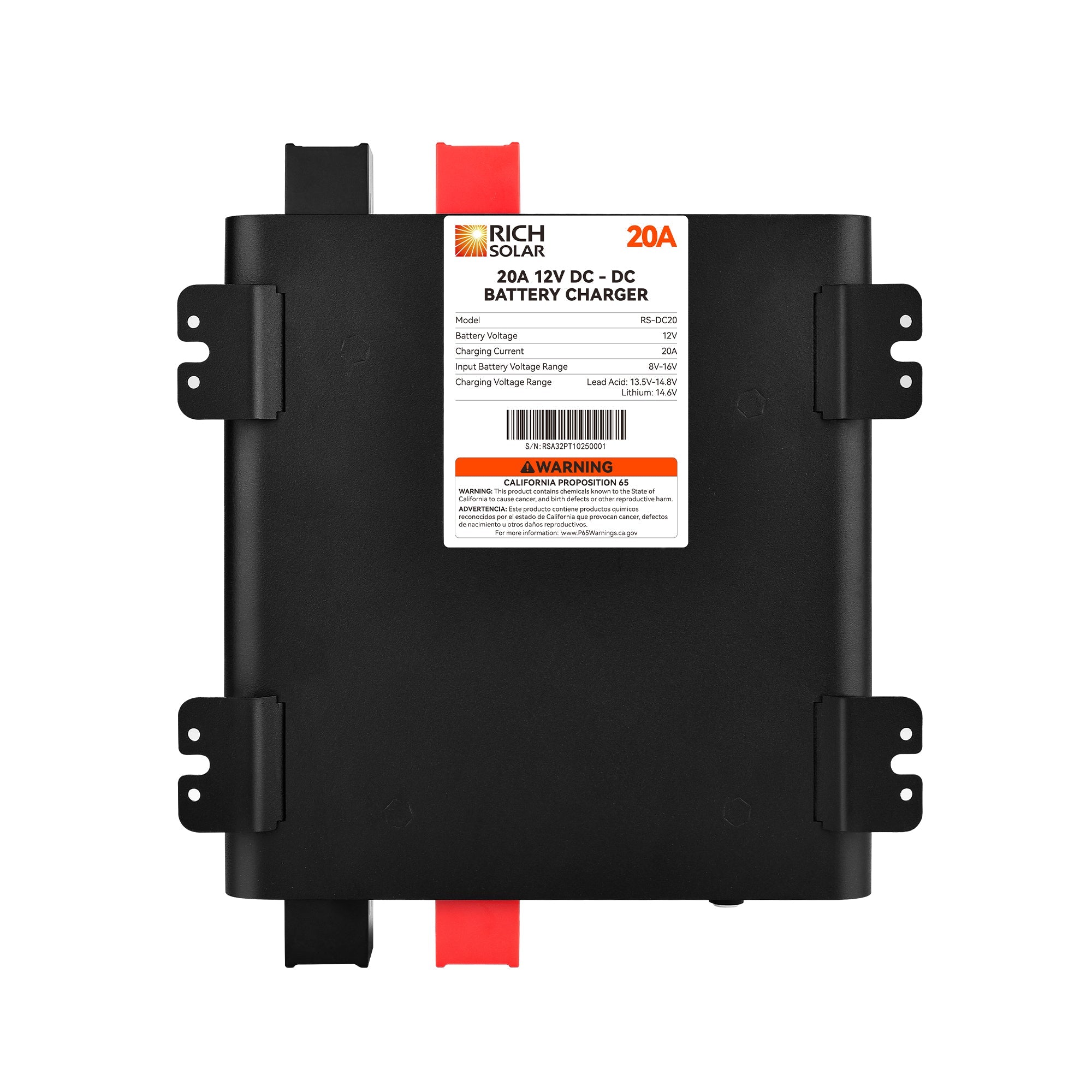 Rich Solar 12V 20A 40A 60A DC to DC Battery Charger for RV, Van, Boat, Off-Grid | Lithium & Lead-ACid Batteries