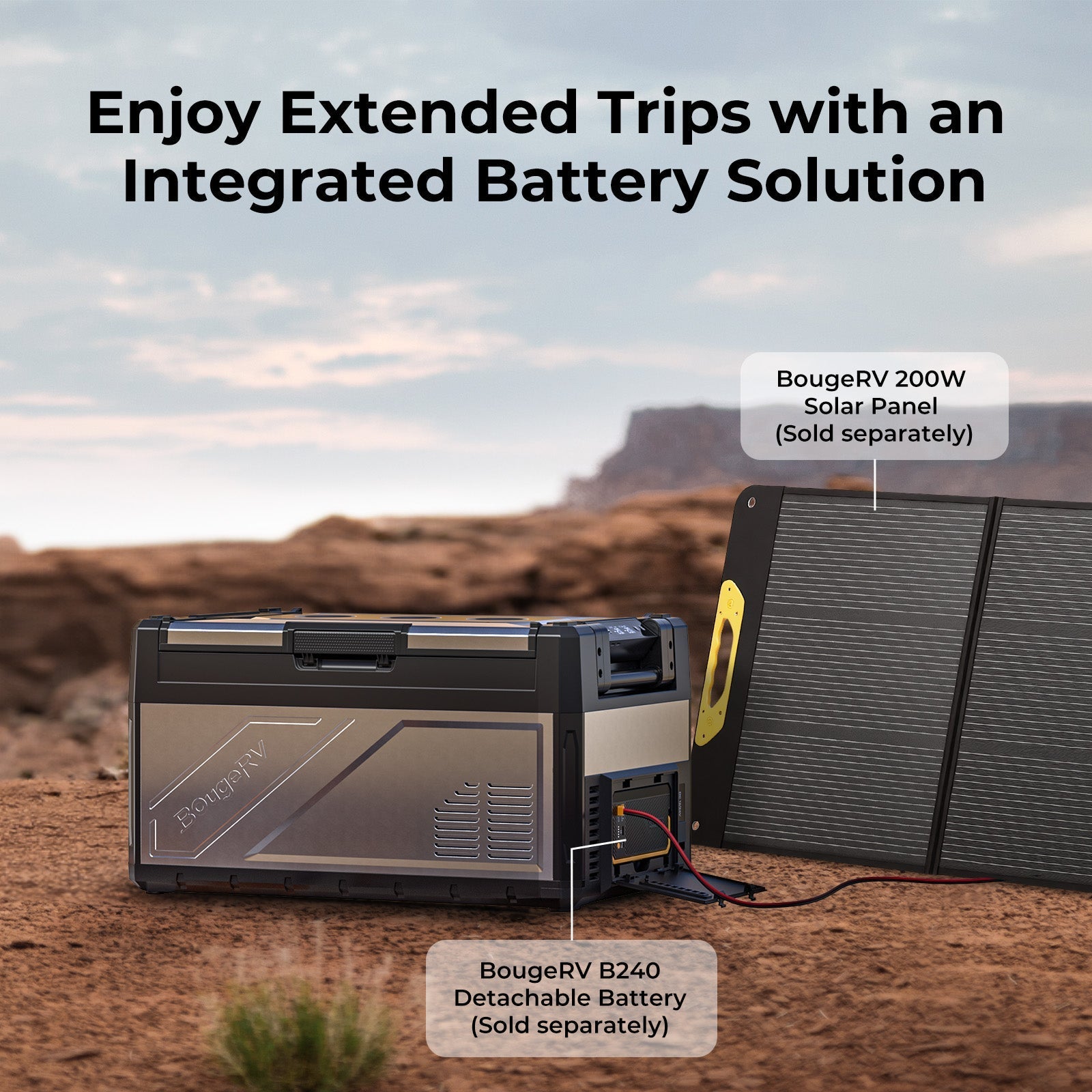 BougeRV Rocky V3.0 41QT Dual Zone 12V Car Fridge