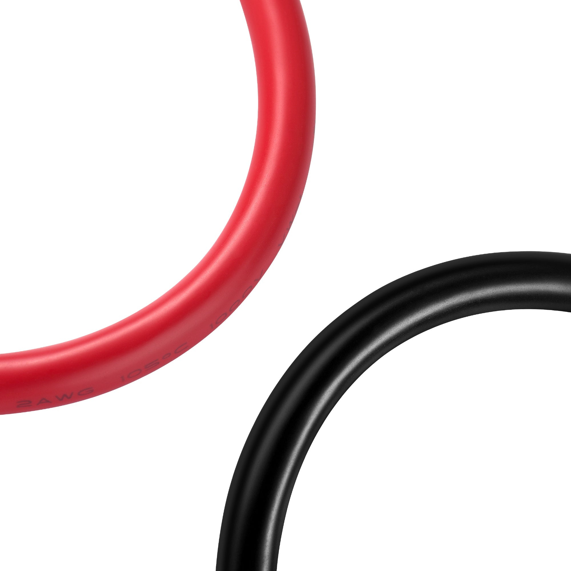 Rich Solar 2 Gauge 5/16” Battery Cables | Pair of 2AWG Red and Black Pure Copper Inverter Battery Cables with 5/16” Lugs | Choose Cable Length: 1.5ft, 2ft, 3ft, 4ft, 5ft, 6ft, 8ft, 10ft