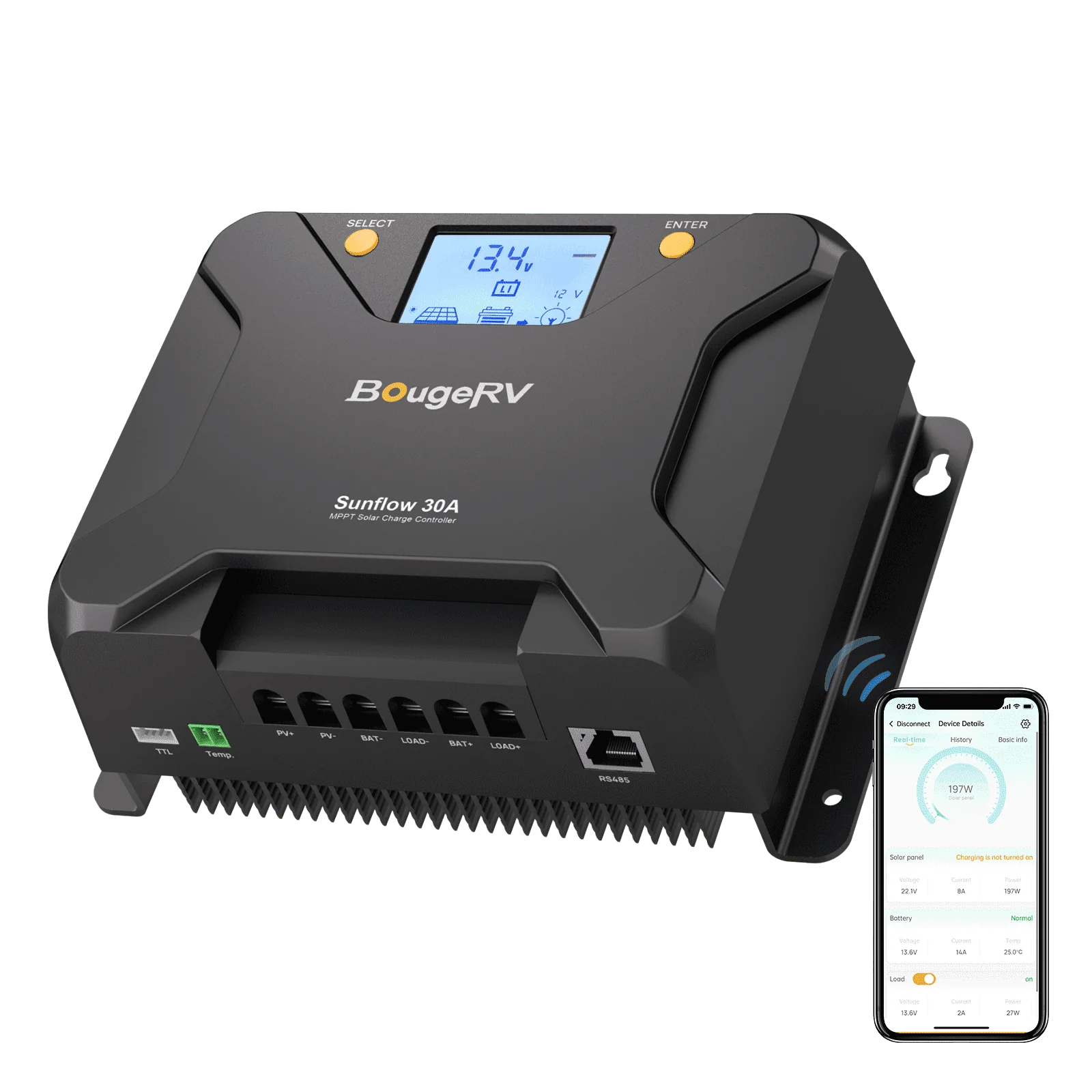 BougeRV 200W 12V CIGS Flexible Solar System Kit (Pre-Punched Holes)