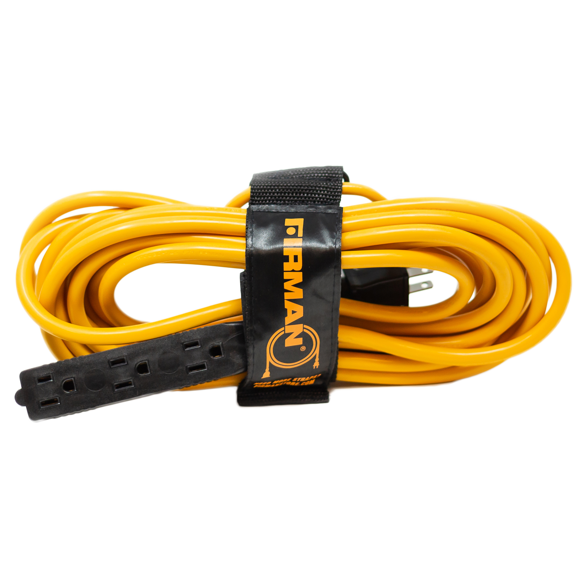 25ft Medium Duty 5-15P to (3) 5-15R Generator Utility Power Cord With Storage Strap