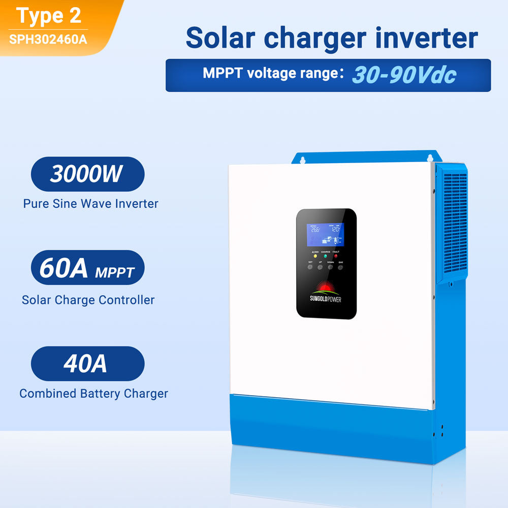 3000W 24V Solar Inverter Charger AC input 120V AC output 120V [PV30-108V / MPPT30- 90V]