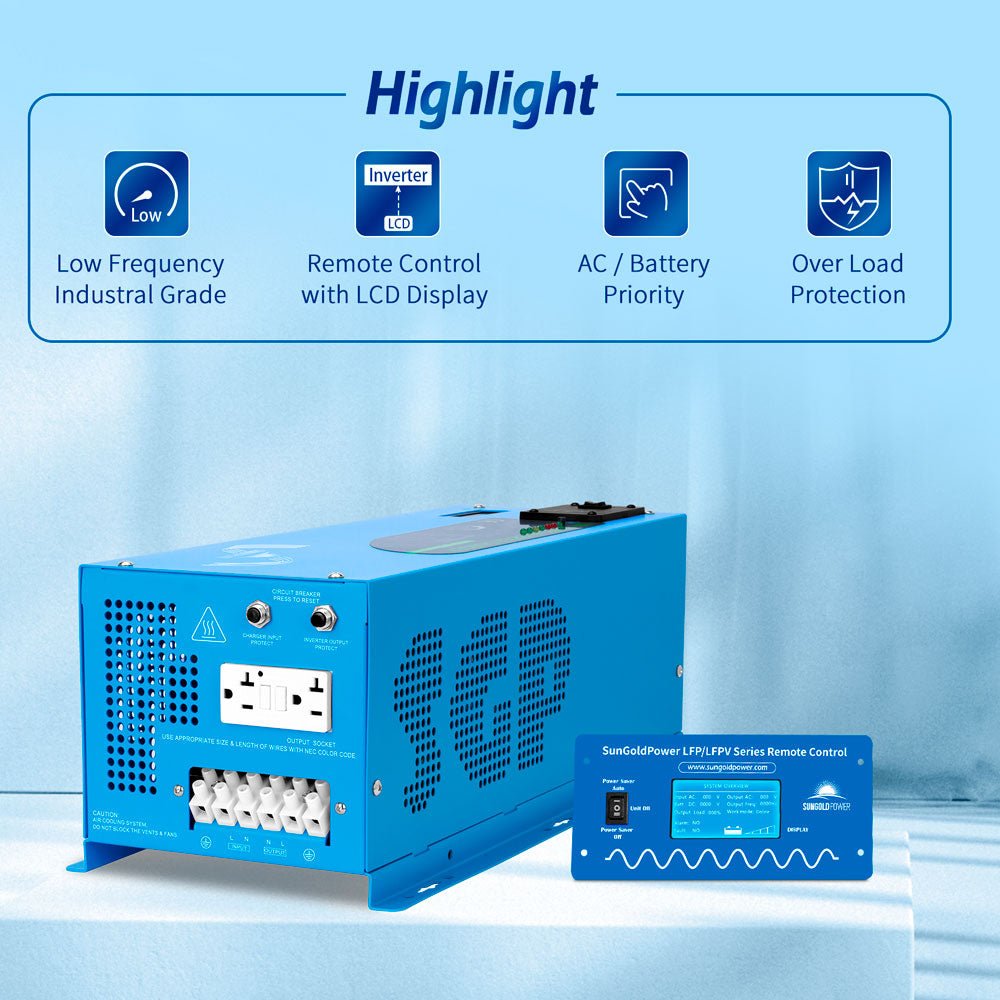 Low Frequency Inverter 3000W-DC12V (single phase) AC input 120V AC output 120V
