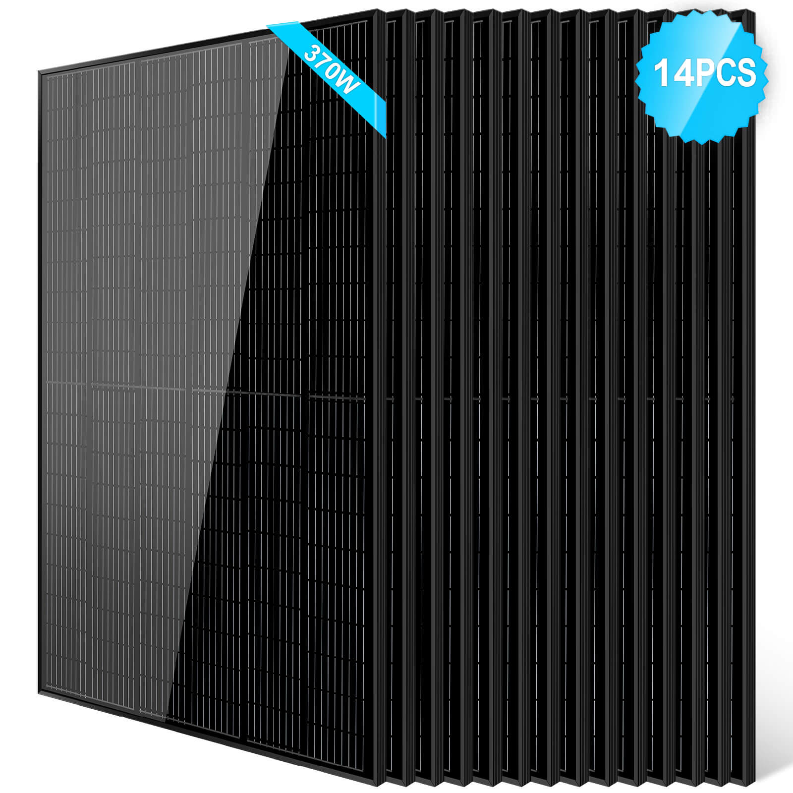 370W Mono Black Solar Panel