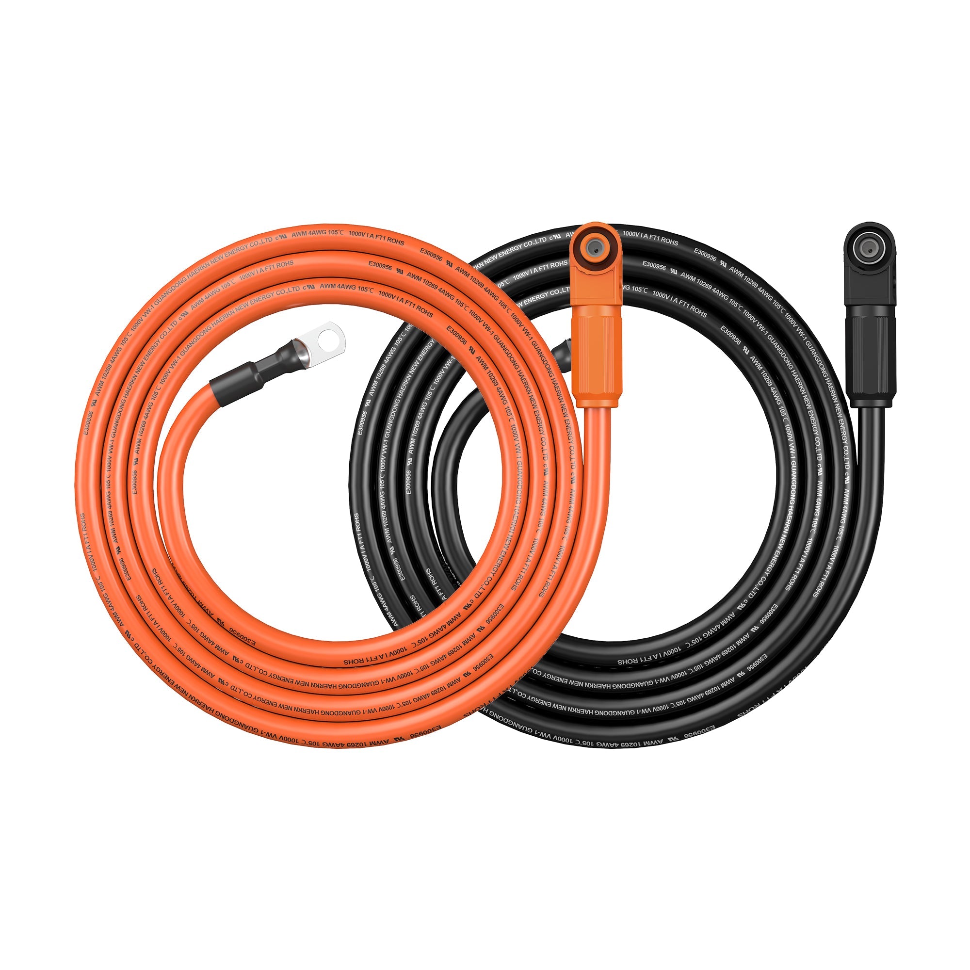 Rich Solar 4 Gauge (4AWG) Cable Wire Connect Battery to Inverter (Orange & Black) | Choose Feet/Length