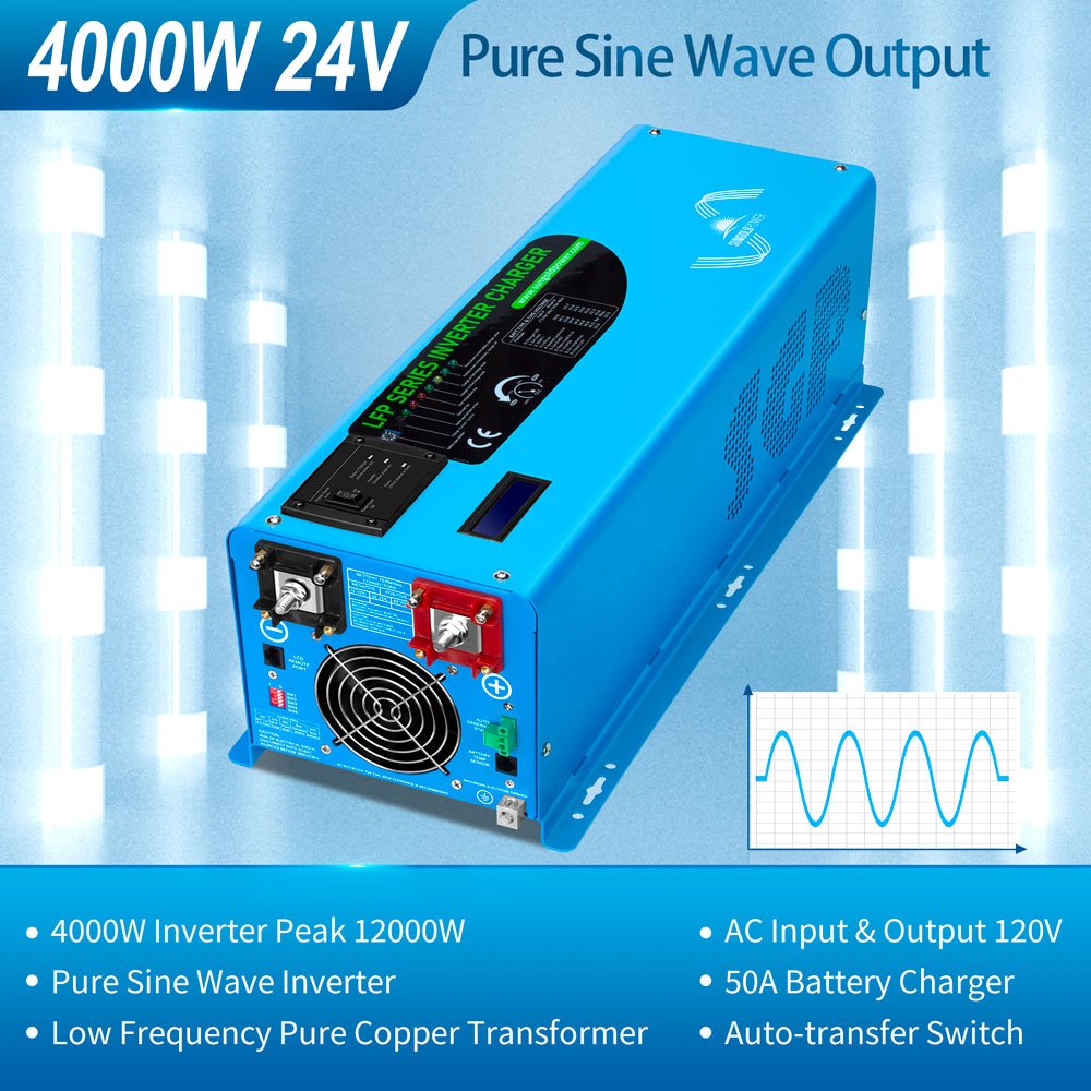 Low Frequency Inverter 4000W-DC24V (single phase) AC input 120V AC output 120V