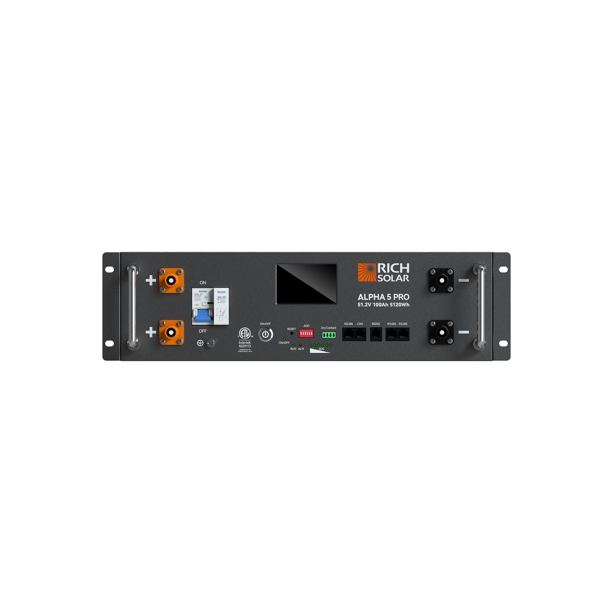 Rich Solar ALPHA 5 PRO | 51.2V 100Ah LiFePO4 Battery | Premium 48V Server Rack Lithium Battery for Residential, Commercial, RVs, Off-Grid | 7,000 Lifetime Cycles | 10 Year Warranty | UL1973, UL9540A Certified