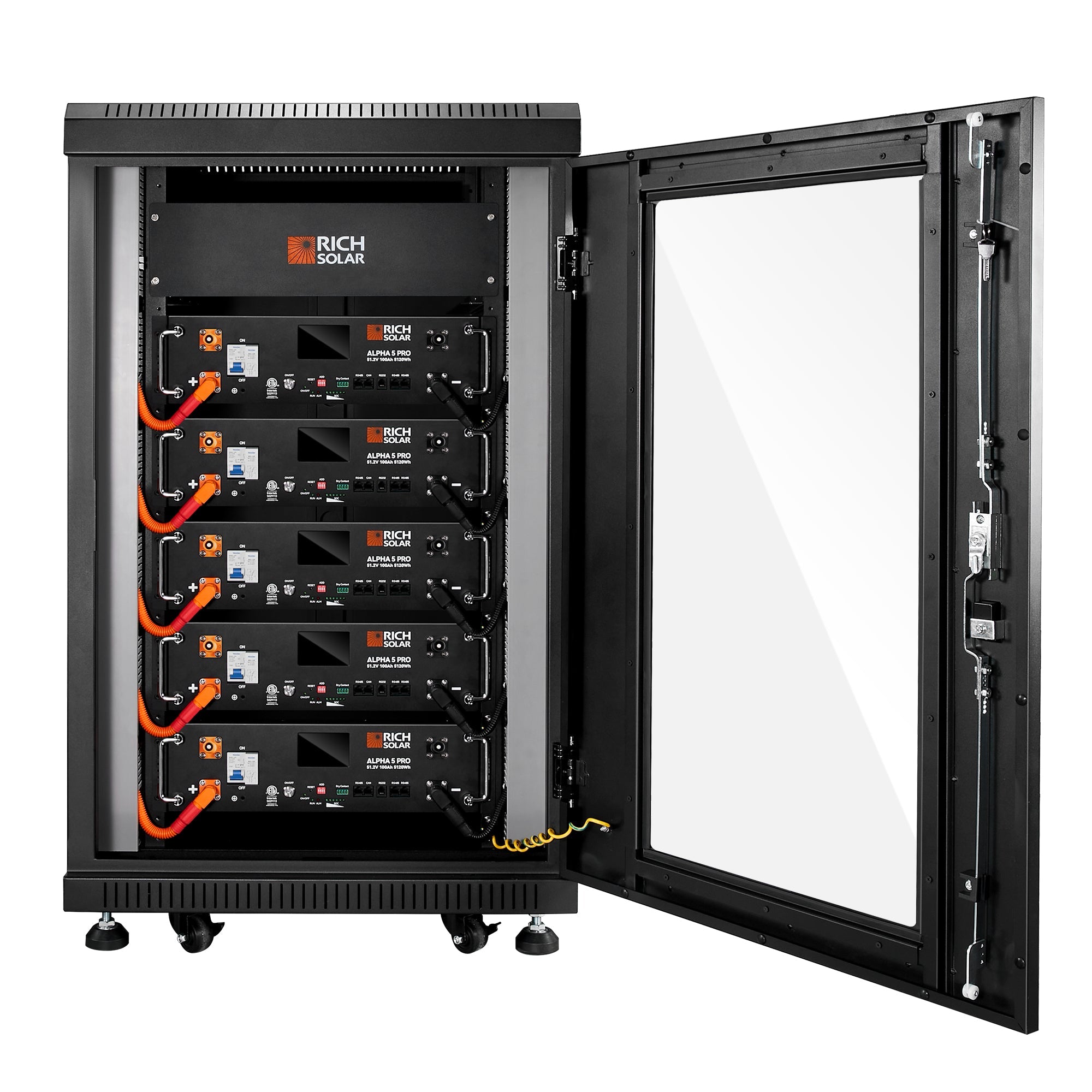 Rich Solar ALPHA 5 PRO | 51.2V 100Ah LiFePO4 Battery | Premium 48V Server Rack Lithium Battery for Residential, Commercial, RVs, Off-Grid | 7,000 Lifetime Cycles | 10 Year Warranty | UL1973, UL9540A Certified