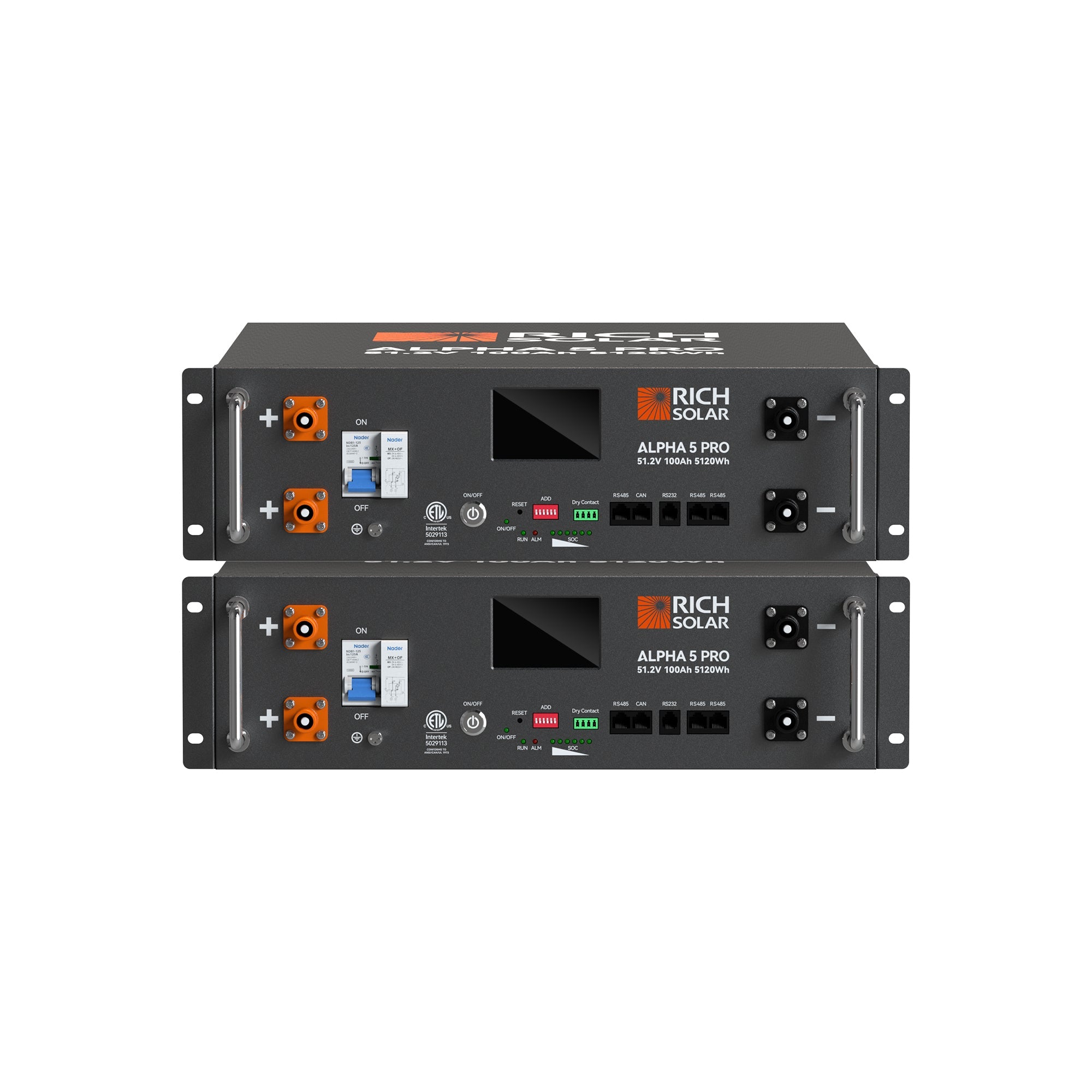 Rich Solar ALPHA 5 PRO | 51.2V 100Ah LiFePO4 Battery | Premium 48V Server Rack Lithium Battery for Residential, Commercial, RVs, Off-Grid | 7,000 Lifetime Cycles | 10 Year Warranty | UL1973, UL9540A Certified