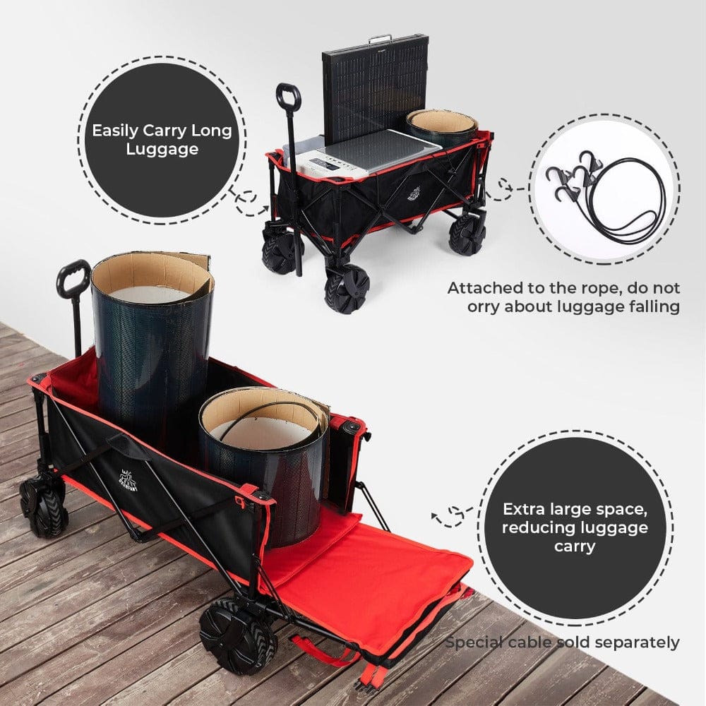 BougeRV 140L Capacity Outdoor Foldable Folding Wagon（DEERFAMY）