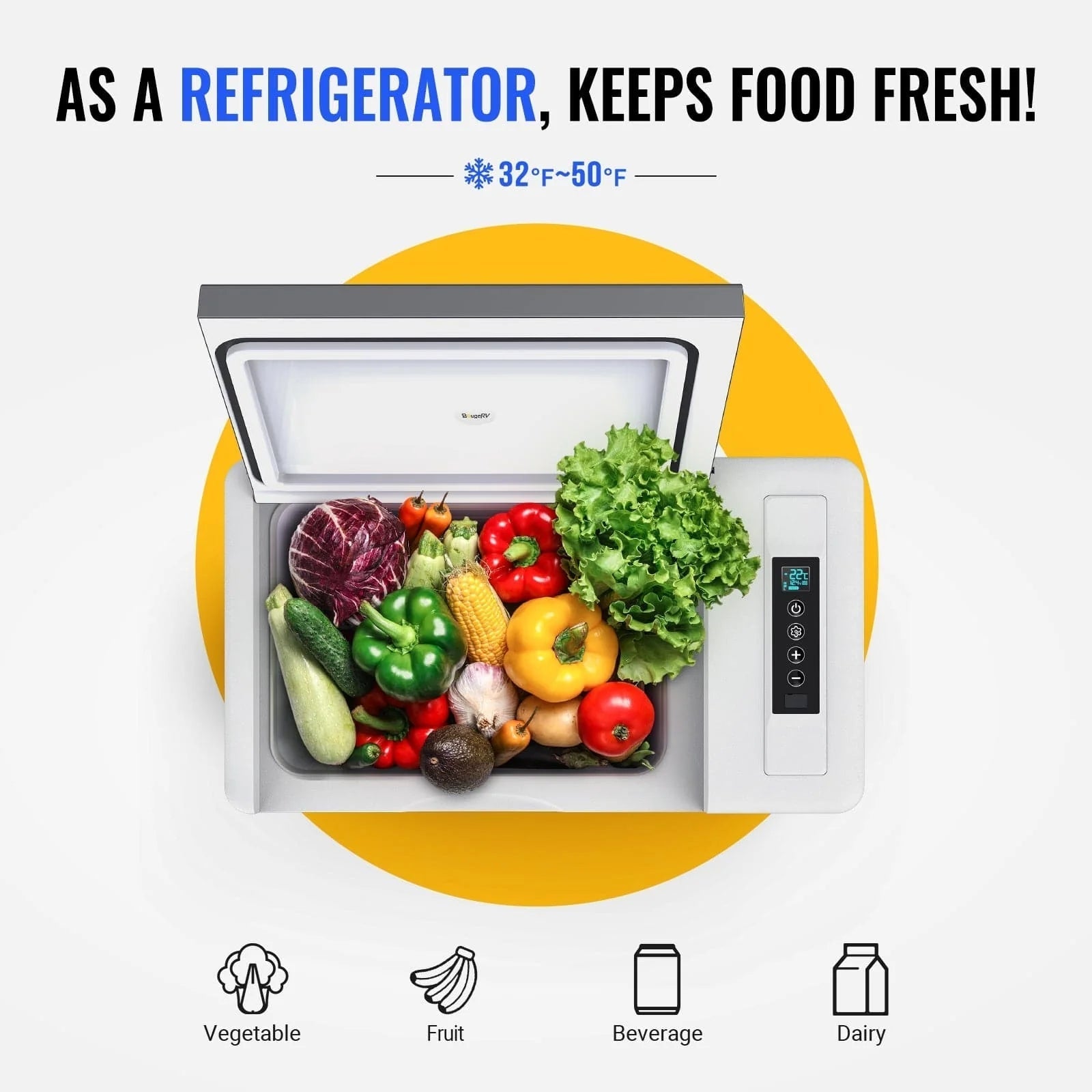 BougeRV CR 12V Portable Refrigerator
